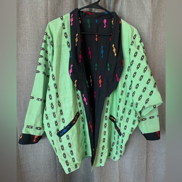 Tops - Reverseable Colorful Kimono Women’s One Size Lagenlook
